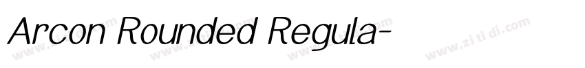 Arcon Rounded Regula字体转换